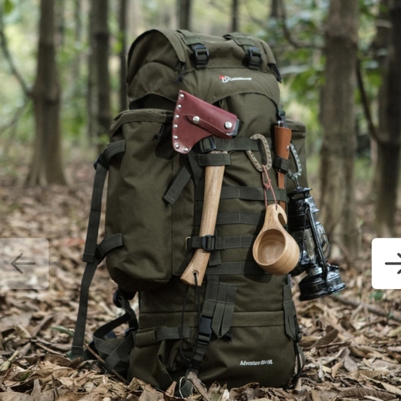 Mardingtop 65+10L Molle Hiking Internal Frame Backpacks W Rain Cover - Picture 4 of 4